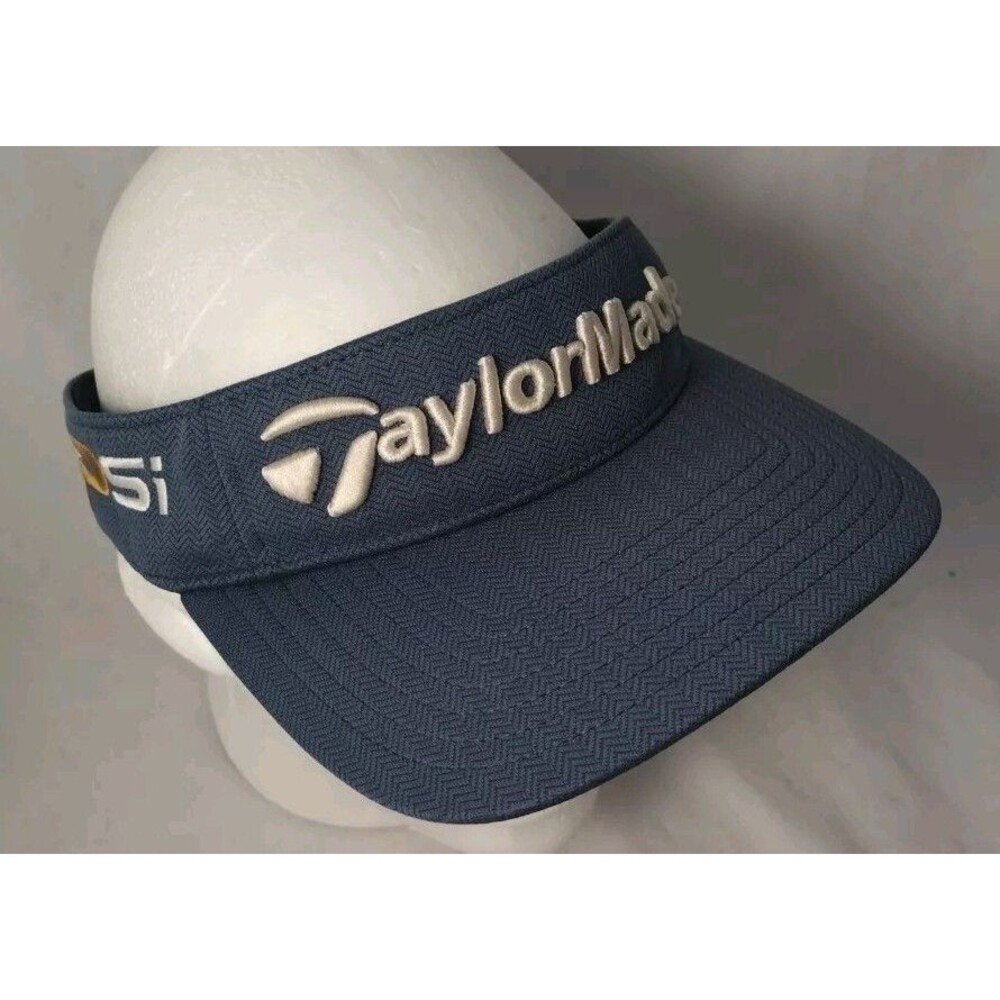 TaylorMade M1 PSI Blue Gray Adjustable Strapback Golf Visor Hat/Cap-NICE!